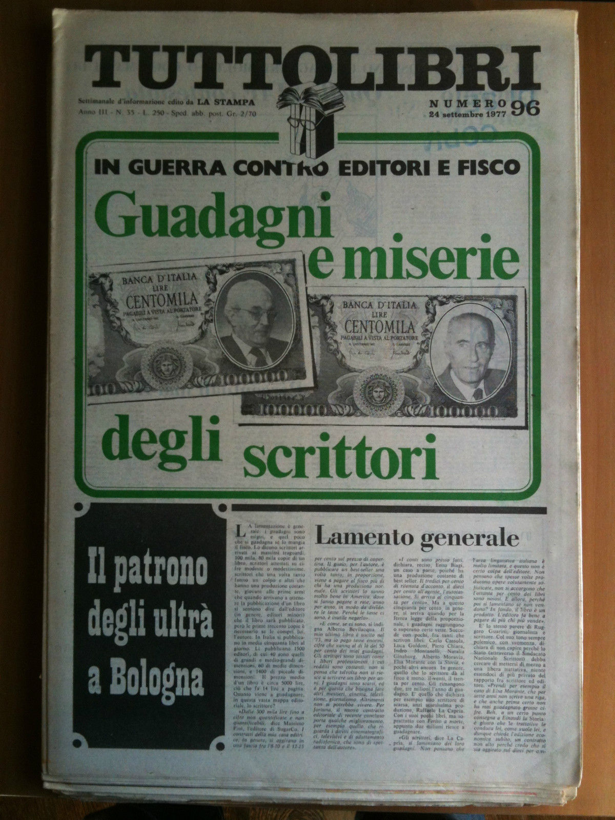 TUTTOLIBRI Anno III n^ 96 - 24 Settembre 1977