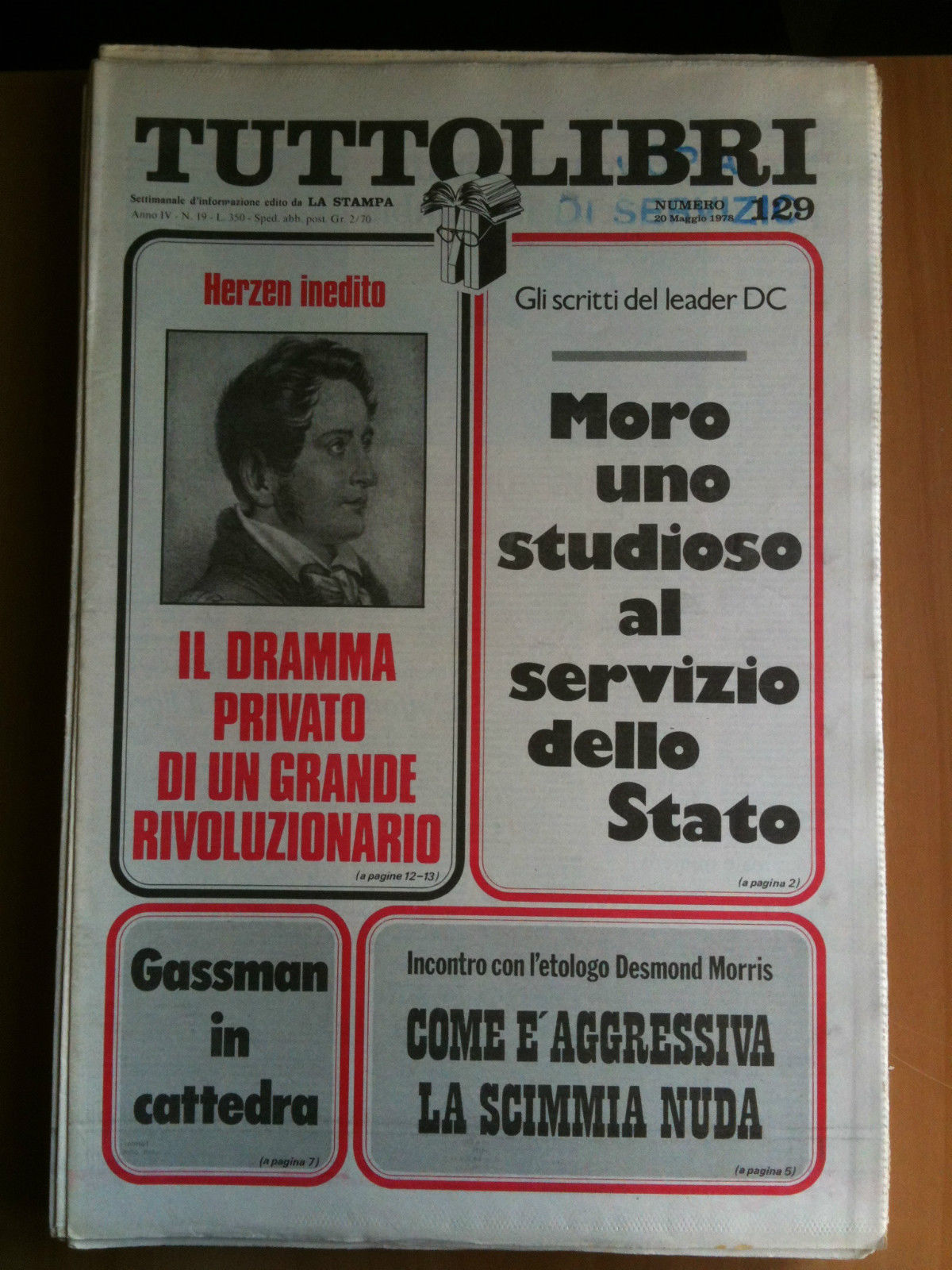 TUTTOLIBRI Anno IV n^ 129 - 20 Maggio 1978