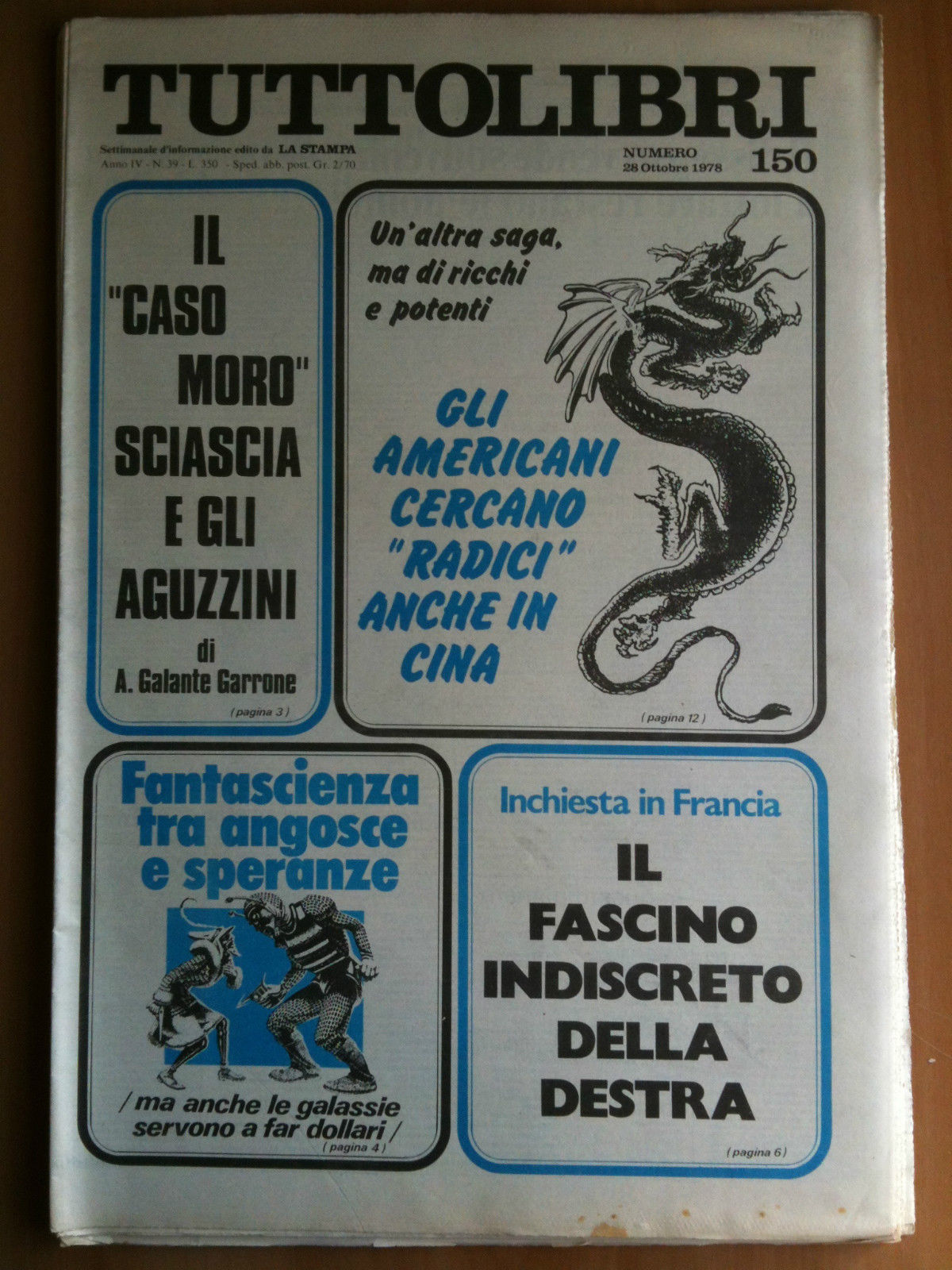 TUTTOLIBRI Anno IV n^ 150 - 28 Ottobre 1978