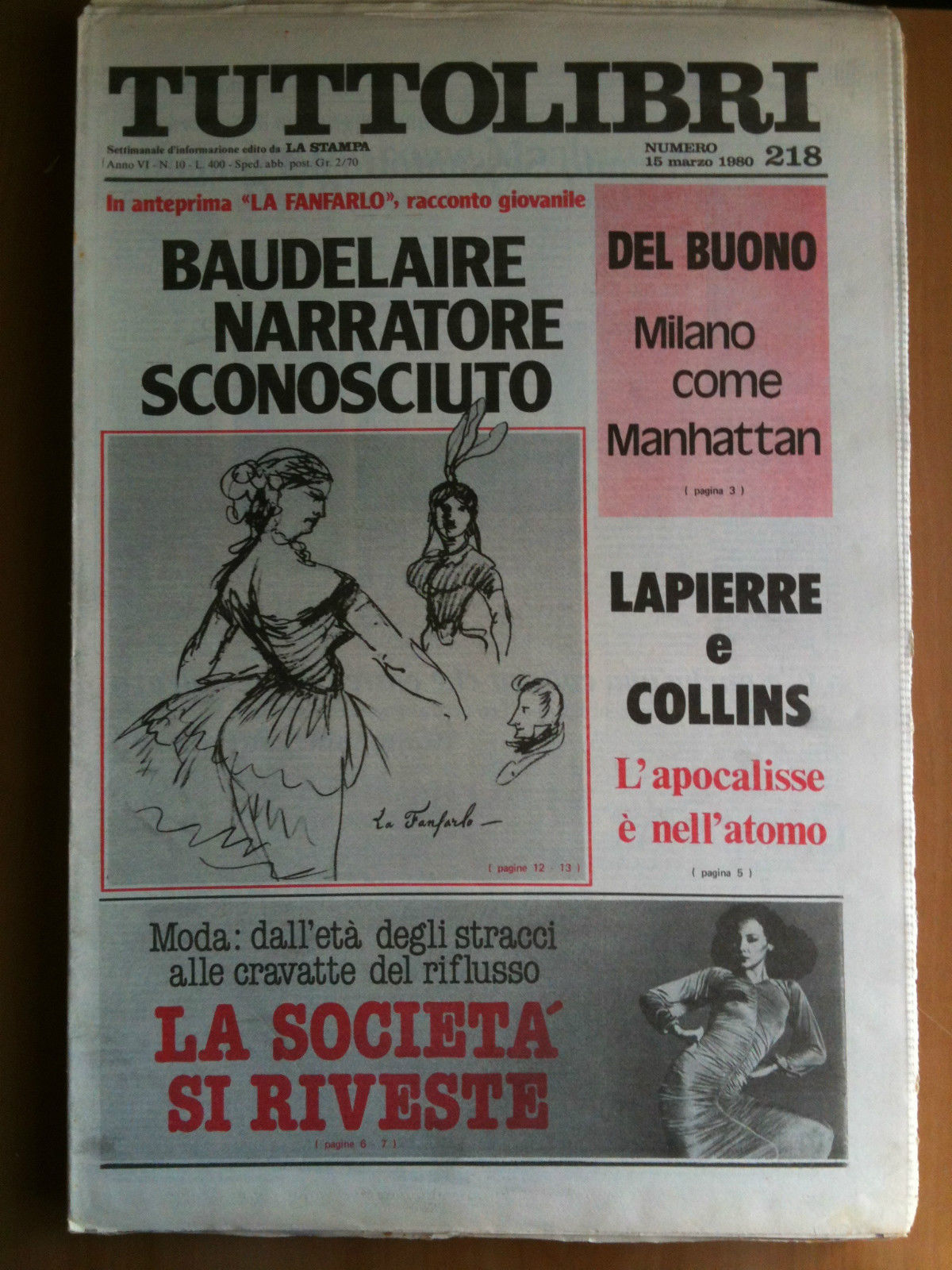TUTTOLIBRI Anno VI n^ 218 - 15 Marzo 1980