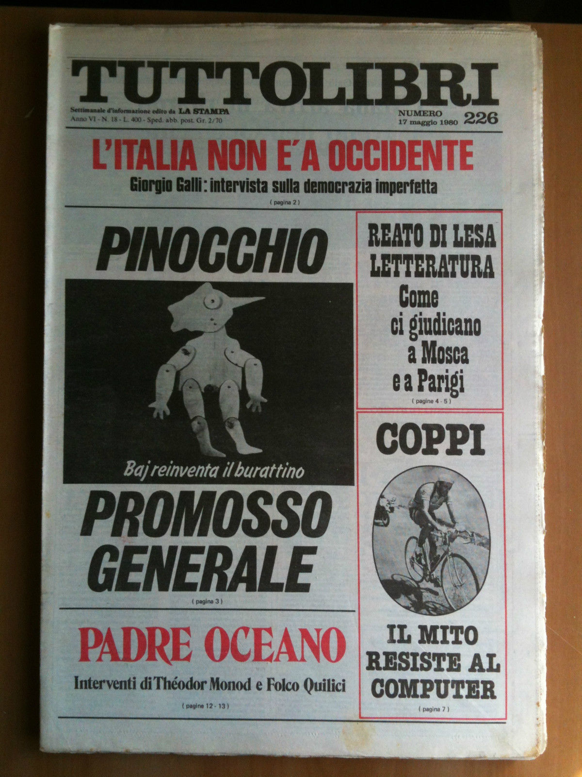 TUTTOLIBRI Anno VI n^ 226 - 17 Maggio 1980