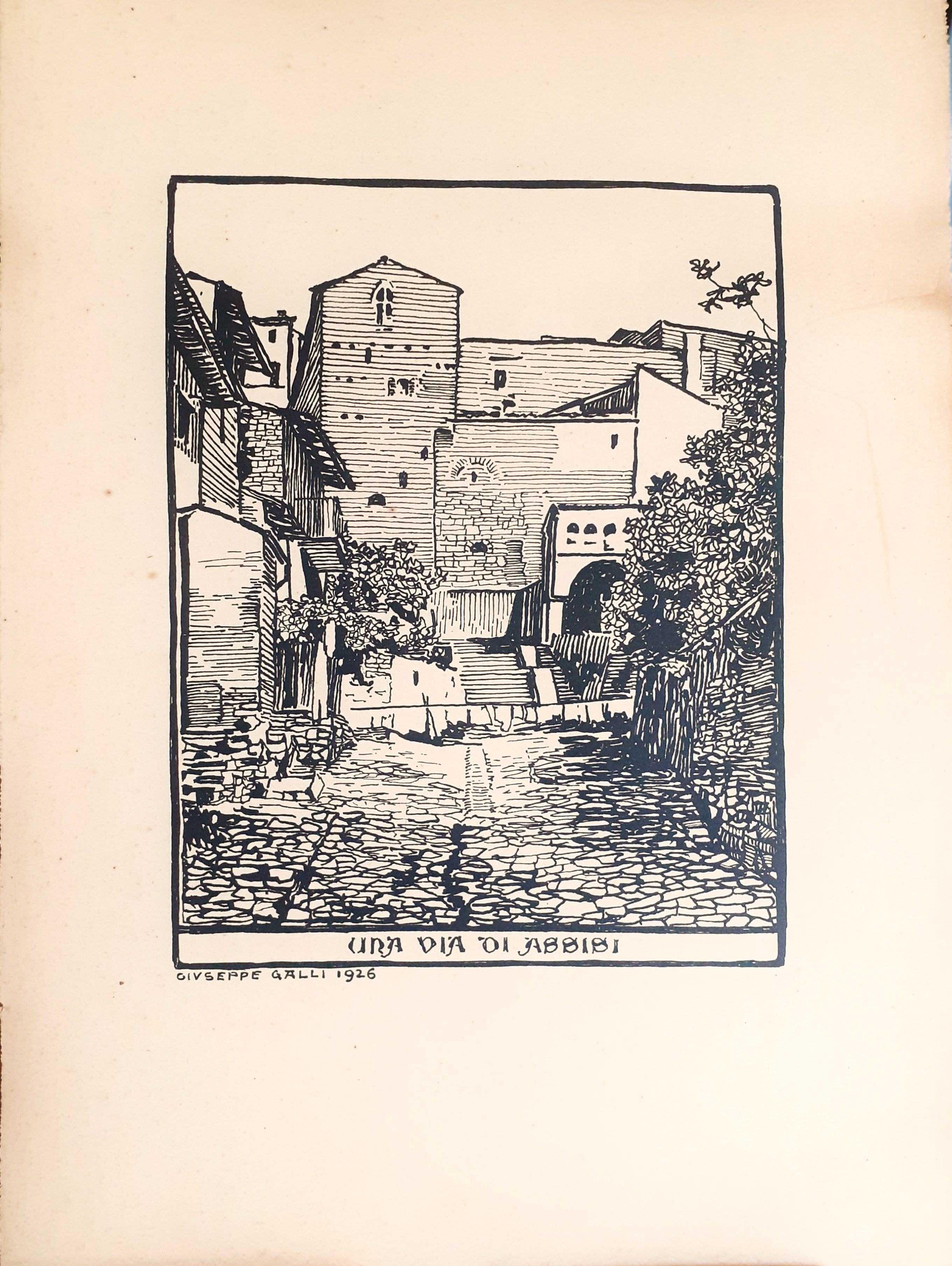 Una via di Assisi stampa estratta dalla cartella Tavole disegnate …