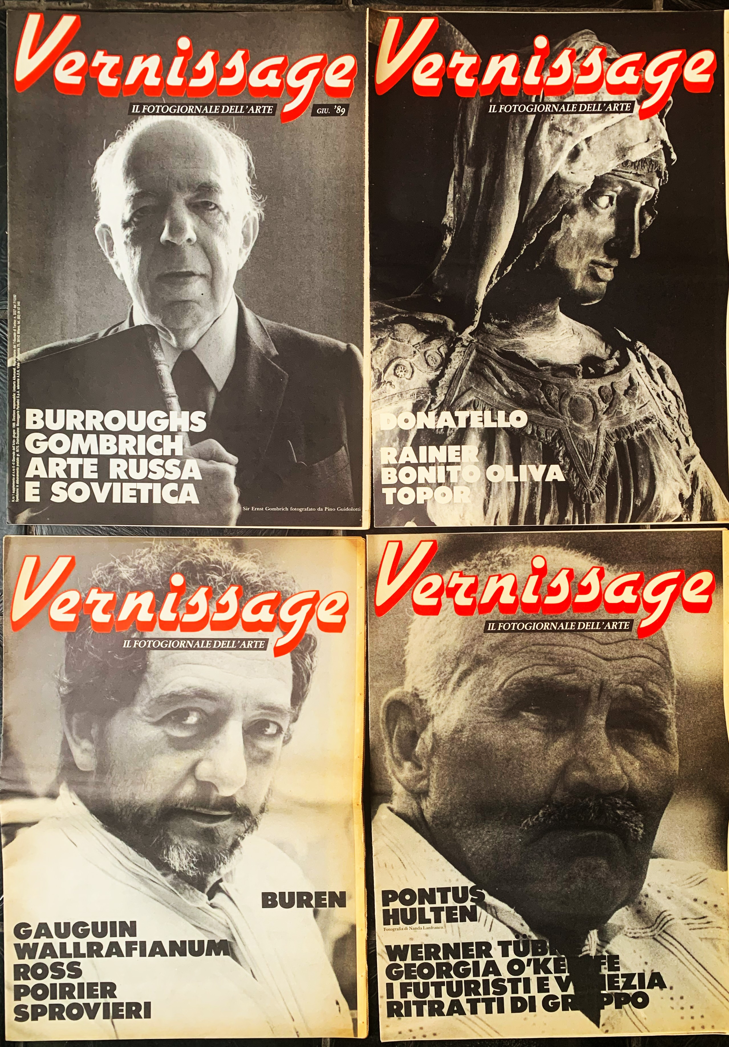 Vernissage Il fotogiornale dell'Arte quattro numeri 1986 e 1989