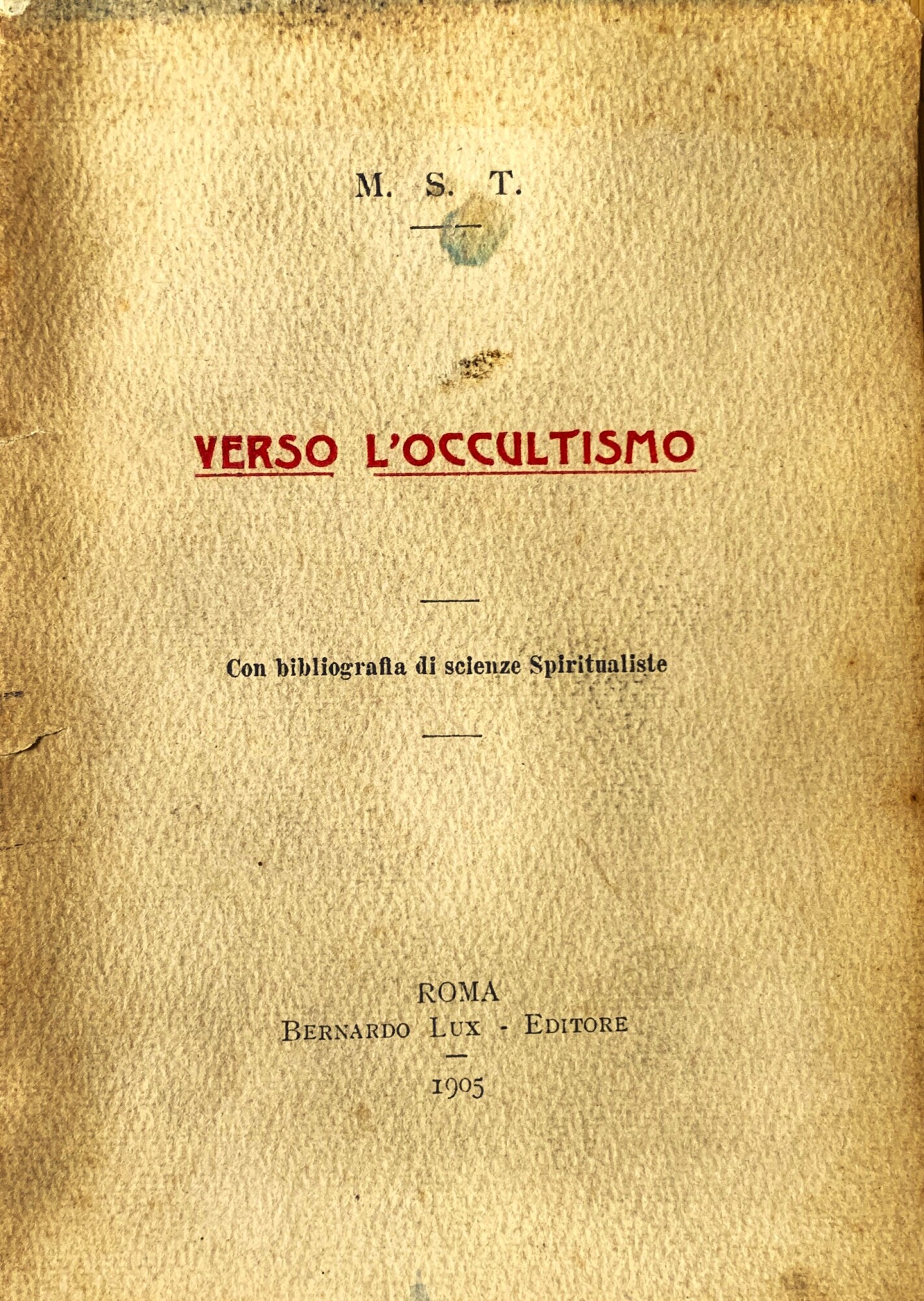 Verso l'Occultismo