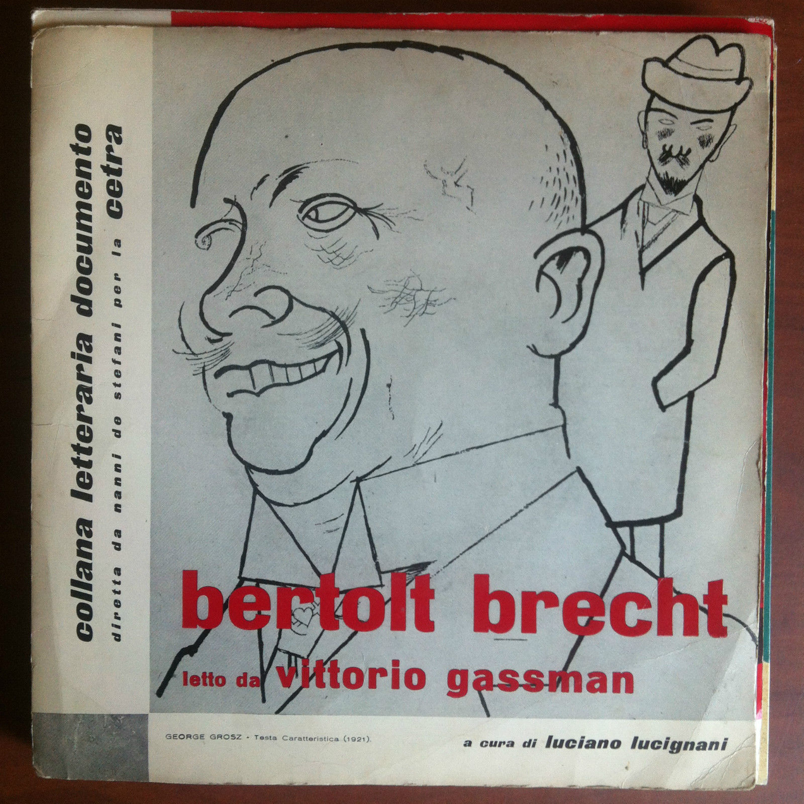 Vinile 45 giri Bertol Brecht poesie Vittorio Gassman - E17761