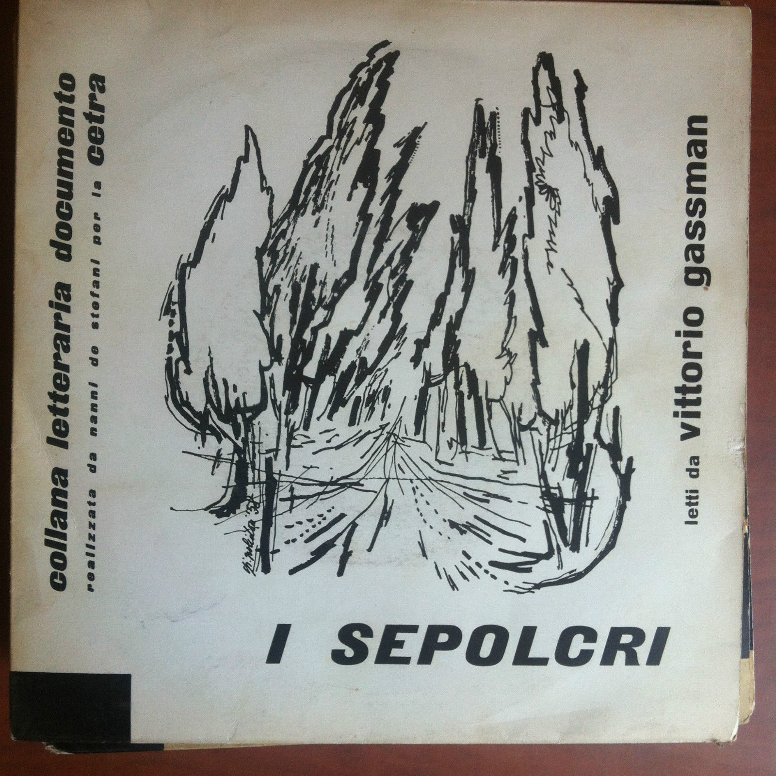 Vinile 45 giri Ugo Foscolo I Sepolcri V. Gassman Copertina …