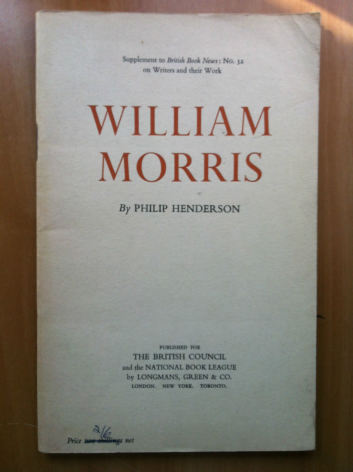 William Morris by Philip Henderson British Council 1952 - E16582