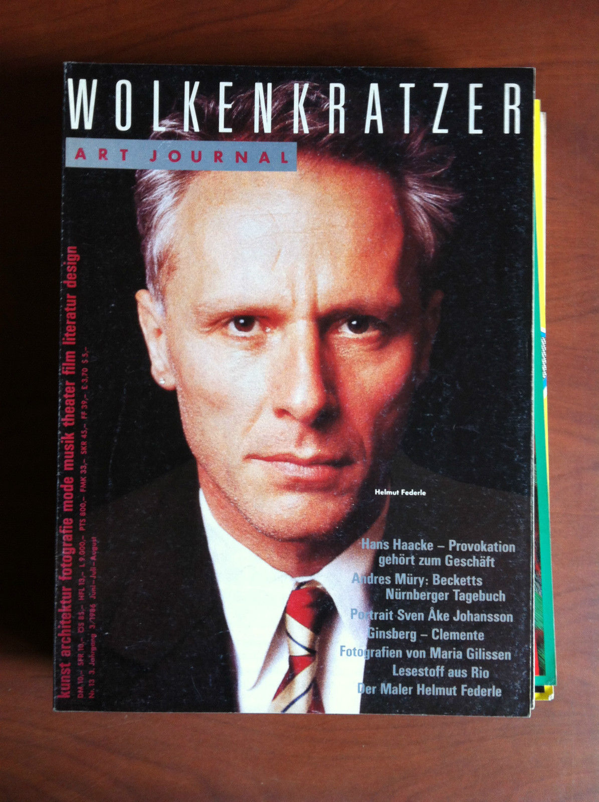 Wolkenkratzer Art Journal n^ 13/3/1986 Cover: Helmut Federle