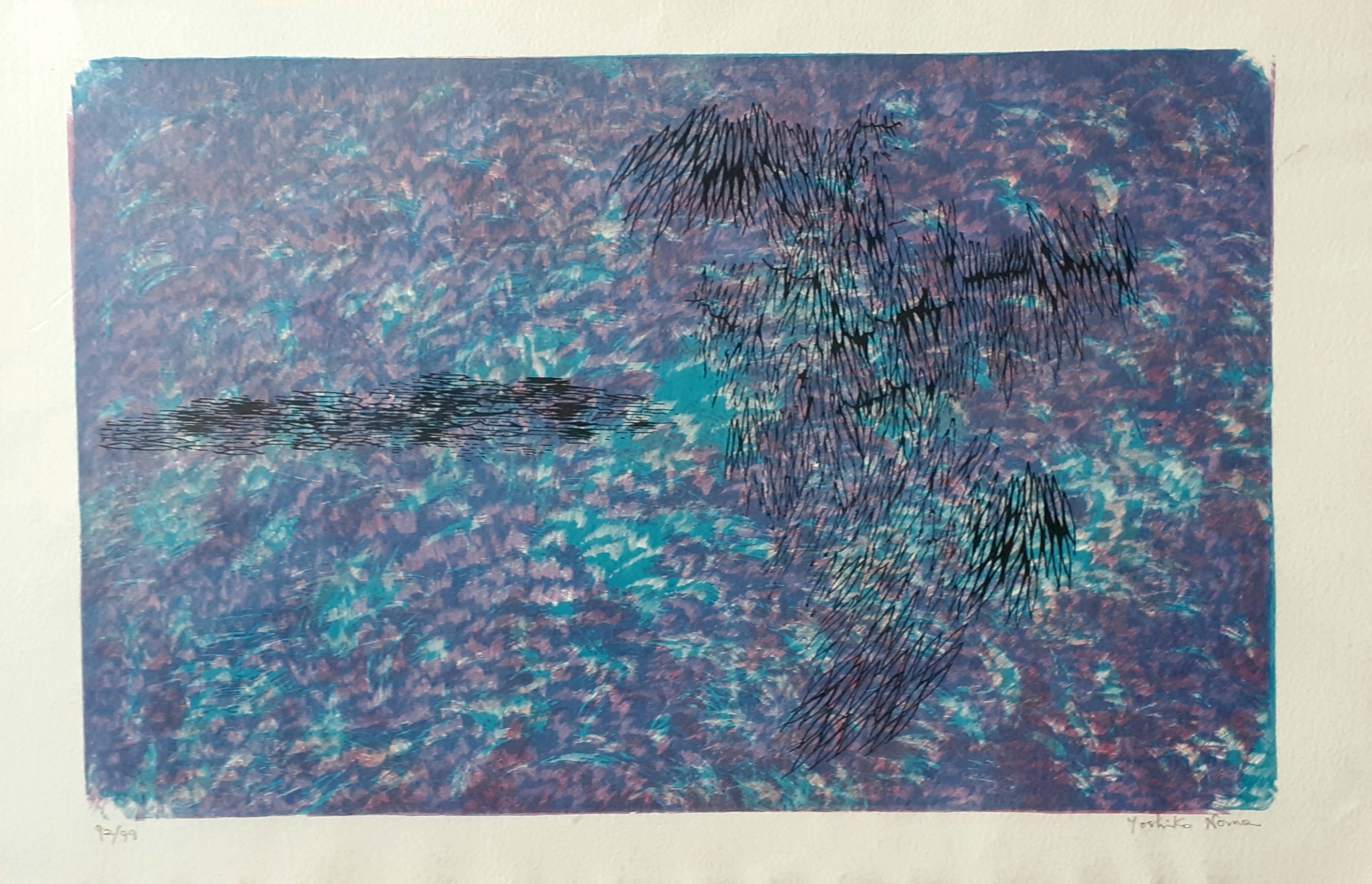 Yoshiko Noma artista giapponese. Litografia originale 1967