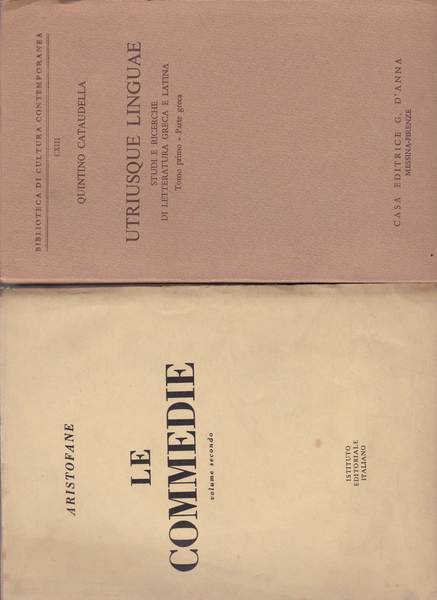 Utriusque linguae. Studi e ricerche di letteratura greca e latina