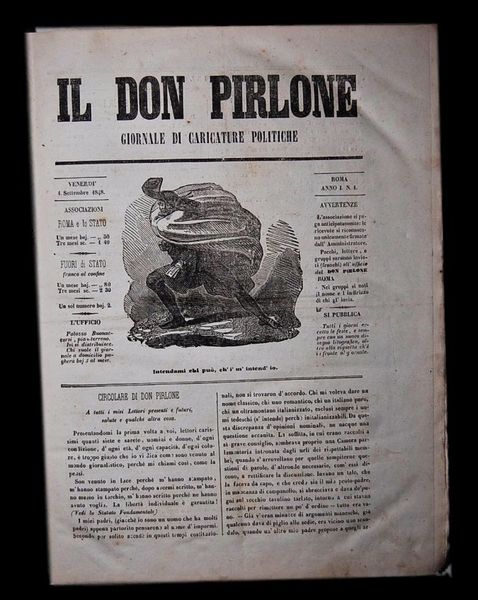 Il Don Pirlone Giornale di Caricature Politiche Venerdì 1 Settembre …