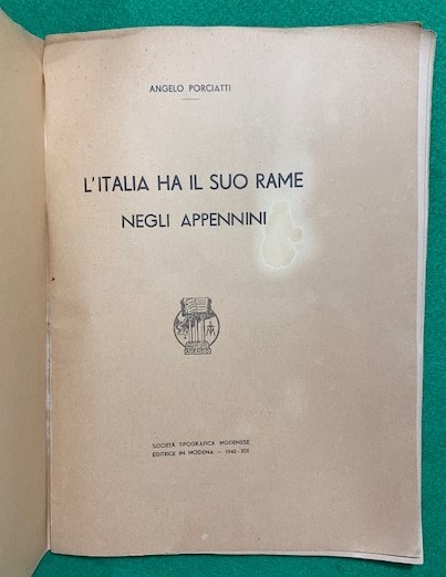 L'Italia ha il suo rame negli appennini,