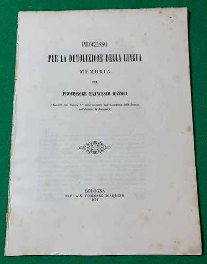 Processo per la demolizione della lingua,