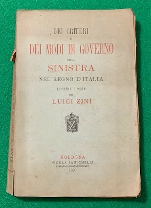 Dei criteri e dei modi di governo della sinistra nel …