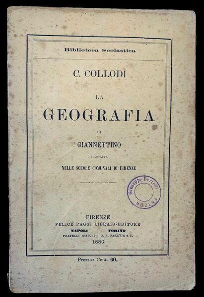 La Geografia di Giannettino adottata nelle scuole comunali di Firenze,