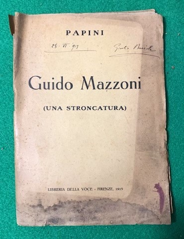 Guido Mazzoni, (Una stroncatura)