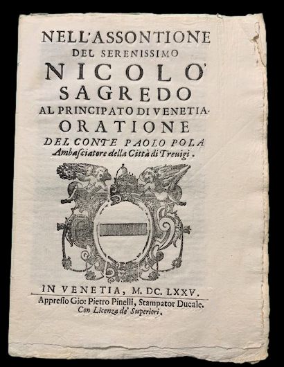 Nell'Assontione del Serenissimo Nicolò Sagredo al Principato di Venetia, Oratione …