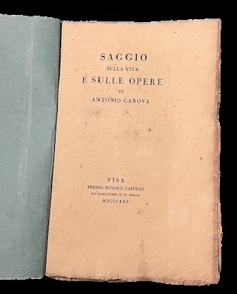 Saggio sulla vita e sulle opere di Antonio Canova,