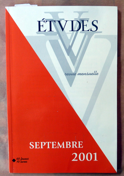 Etudes. Revue Mensuelle. Septembre 2001.