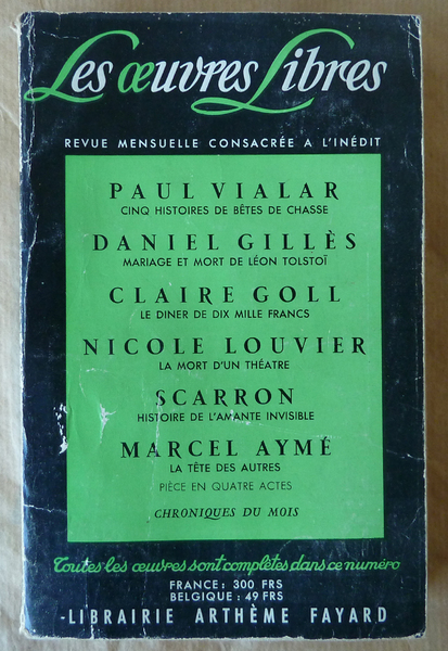 Les Oeuvres Libres N°160.