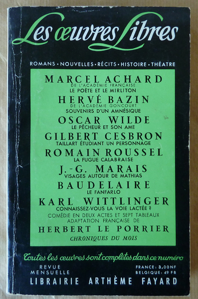 Les Oeuvres Libres N°172.