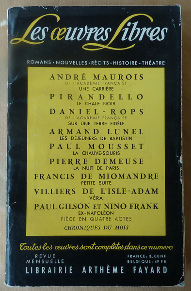 Les Oeuvres Libres N°171.