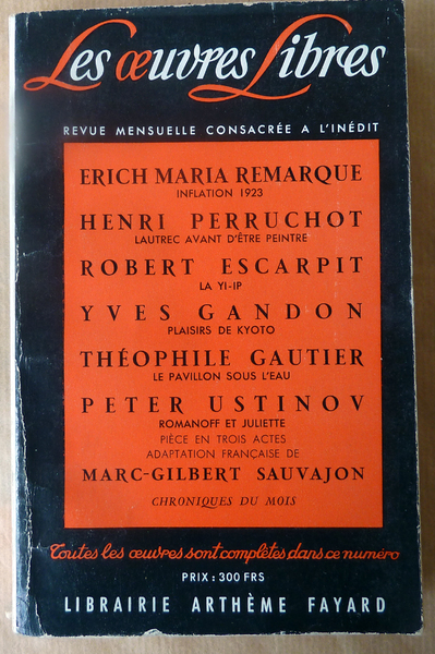 Les Oeuvres Libres N°142.