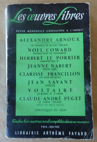 Les Oeuvres Libres N°139.