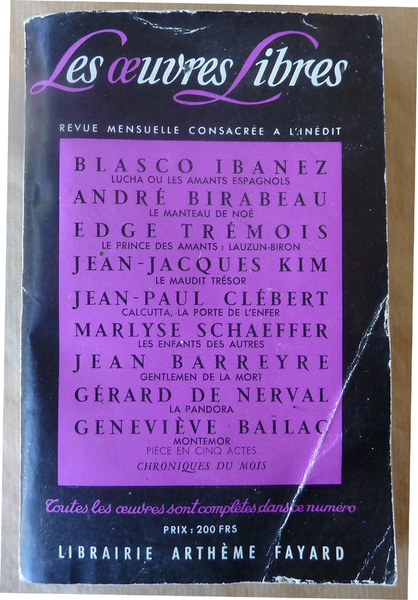 Les Oeuvres Libres N°134.