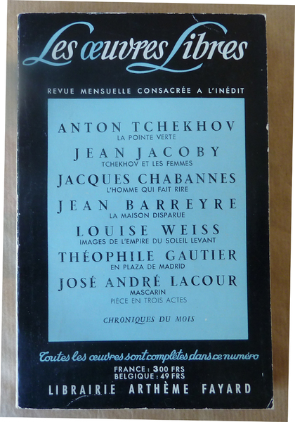 Les Oeuvres Libres N°162.