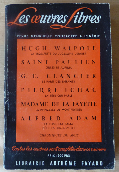 Les Oeuvres Libres N°137.