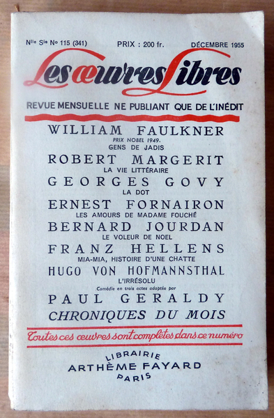 Les oeuvres Libres N° 115 (341) de décembre 1955.