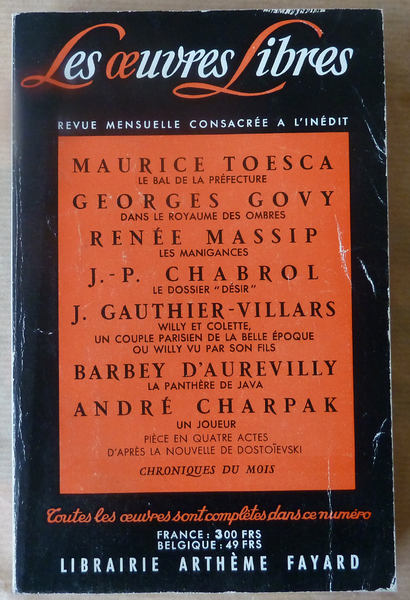 Les Oeuvres Libres N°161.