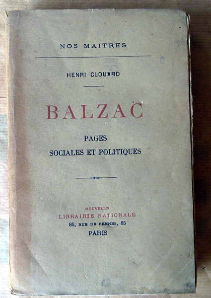 Balzac. Pages sociales et politiques.