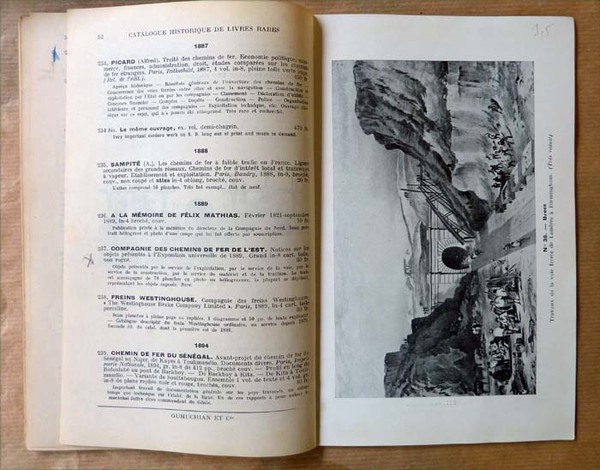 Catalogue Historique de Livres rares sur les Chemins de fer; …