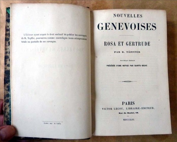 Nouvelles Genevoises. Rosa et gertrude. Nouvelle édition précédée d'une notice …