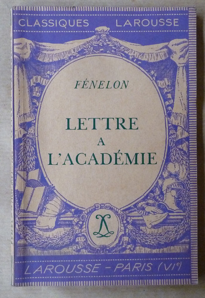 Lettre à l'Académie.