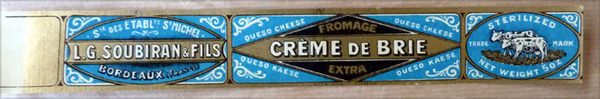 Crème de Brie. Fromage Extra. Chromolithographie.