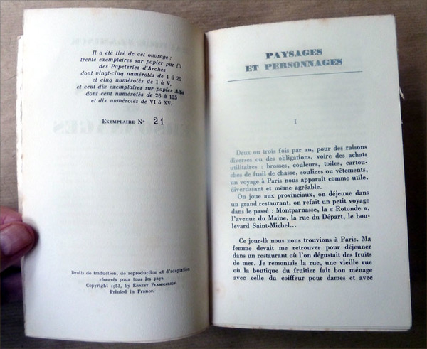 Paysages et Personnages.