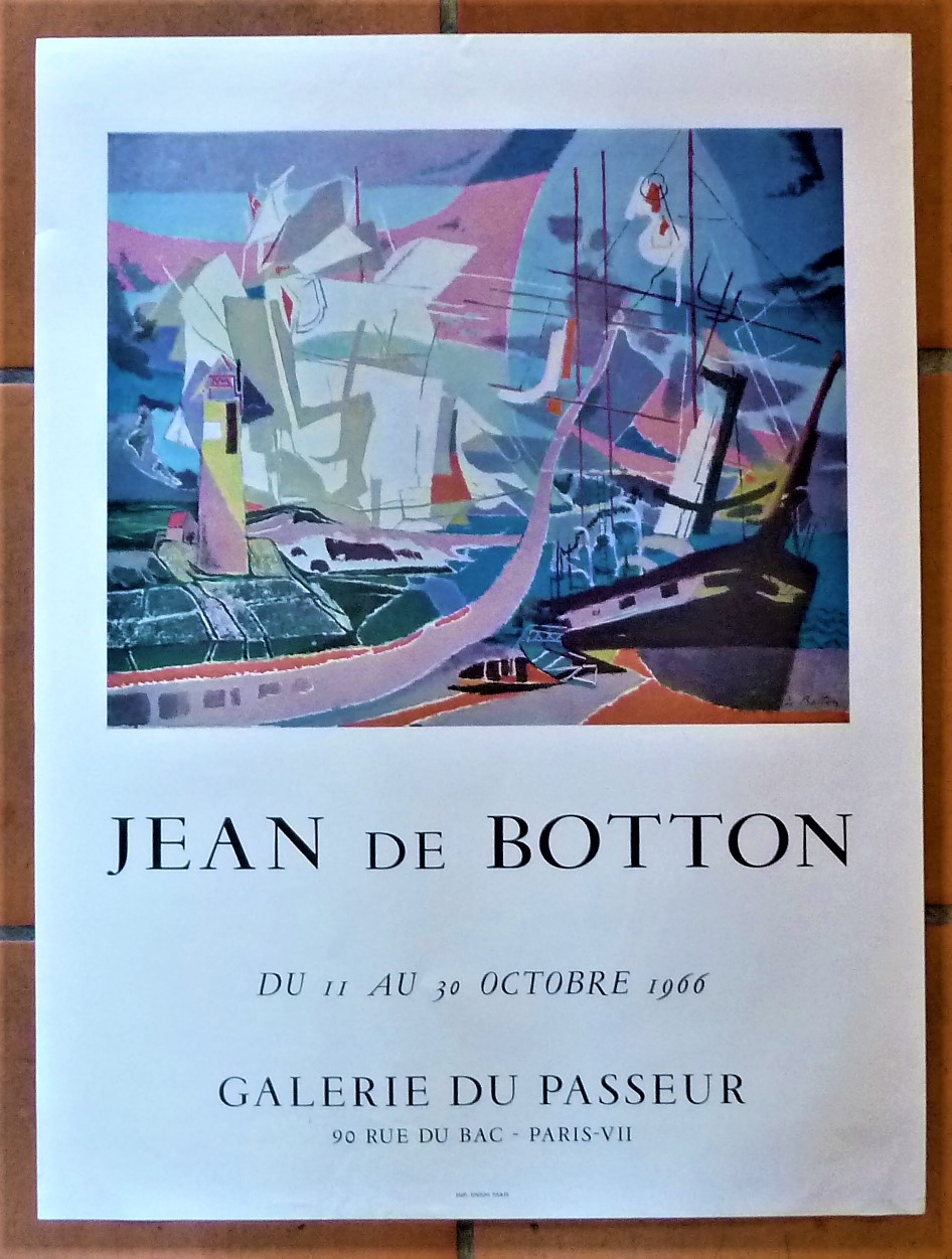 Jean de Botton. Une affiche éditée à l'occasion de l'exposition …