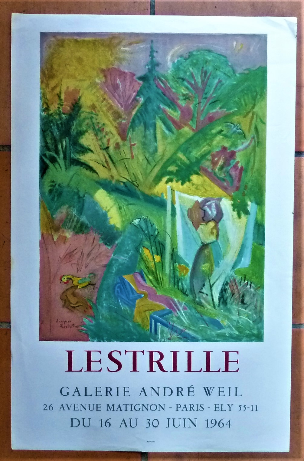 Lestrille. Affiche éditée à l'occasion de l'exposition à la Galerie …