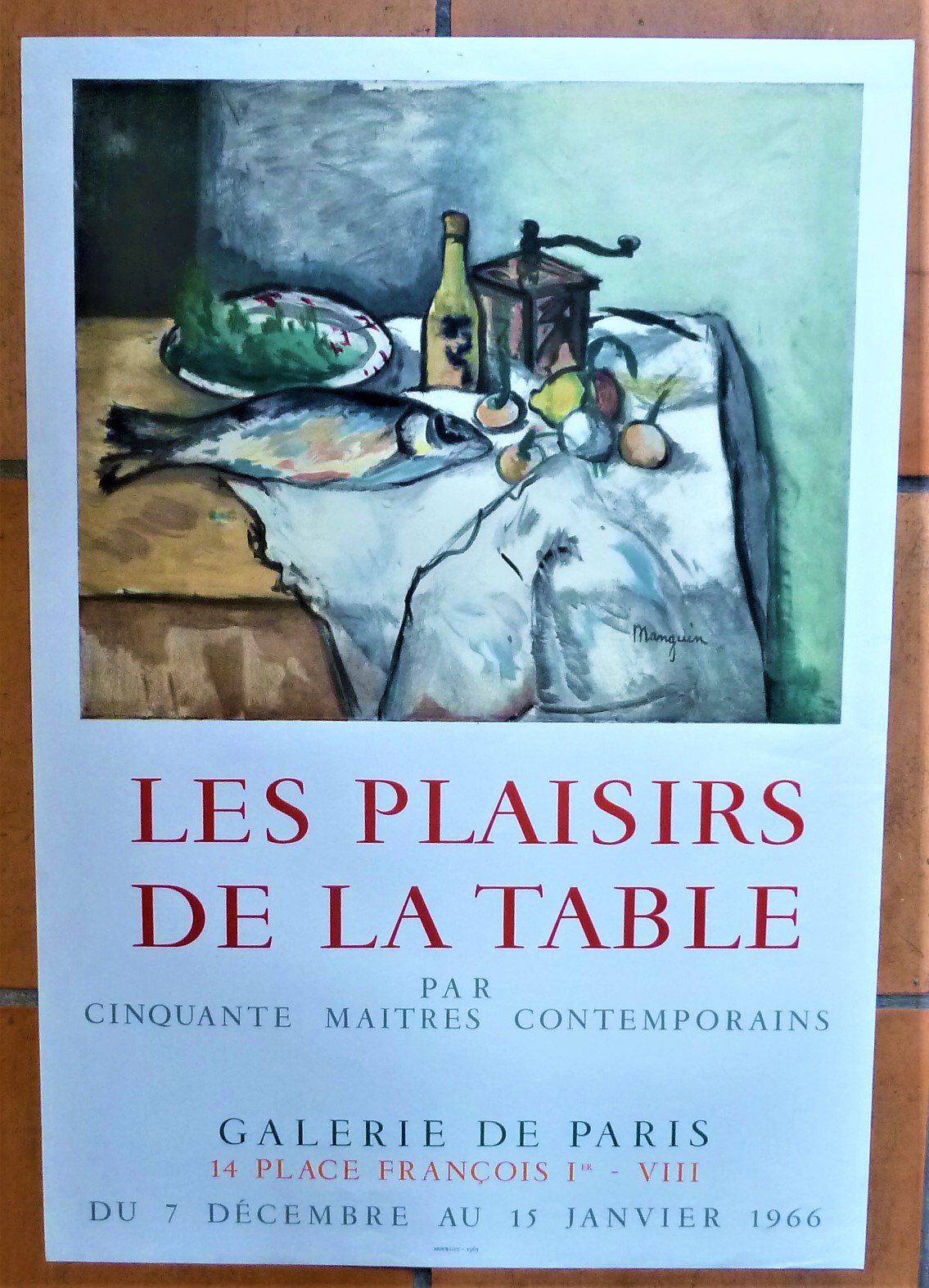 Manguin. Une affiche éditée à l'occasion de l'exposition "Les Plaisirs …