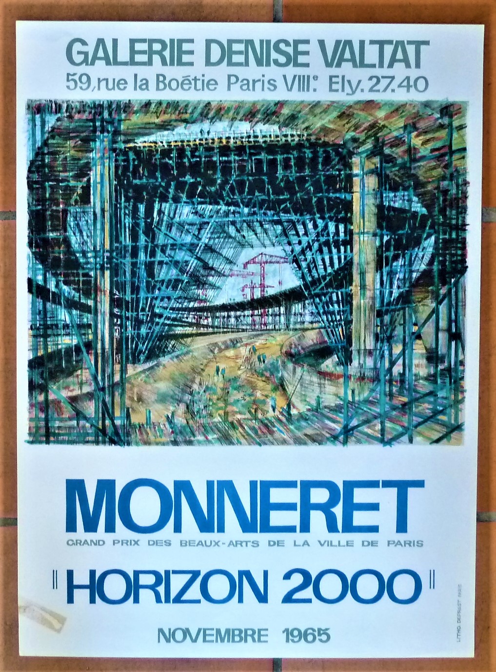 Monneret "Horizon 2000". Affiche éditée à l'occasion de l'exposition à …