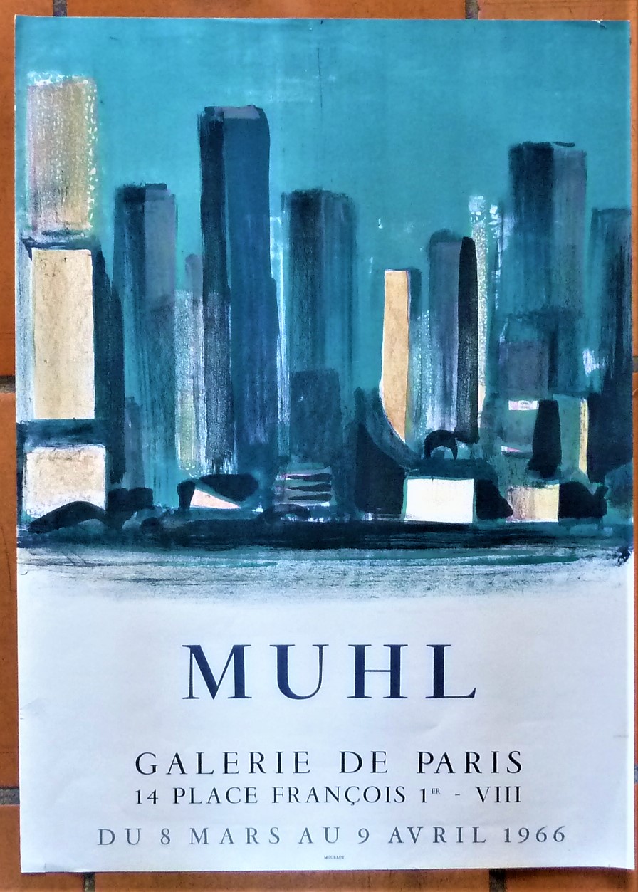 Muhl. Affiche éditée à l'occasion de l'exposition à la "galerie …