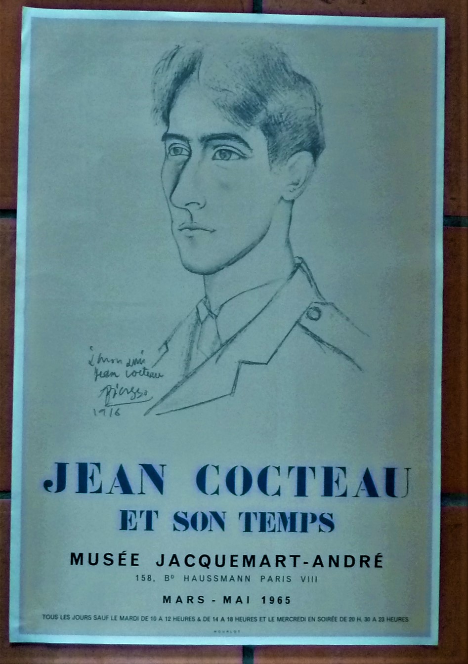 Picasso. Une affiche représentant Jean Cocteau en 1916; éditée à …