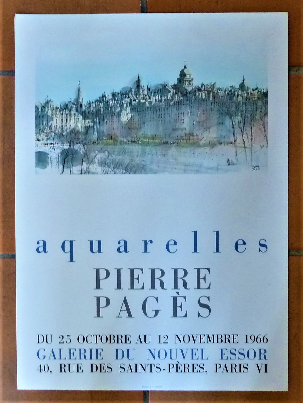 Pierre Pagès, "Aquarelles". Affiche éditée à l'occasion de l'exposition à …