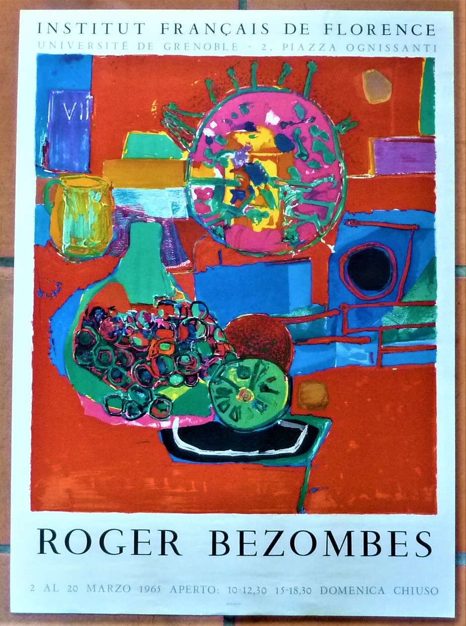 Roger Bezombes. Affiche éditée à l'occasion de l'exposition à l'institut …