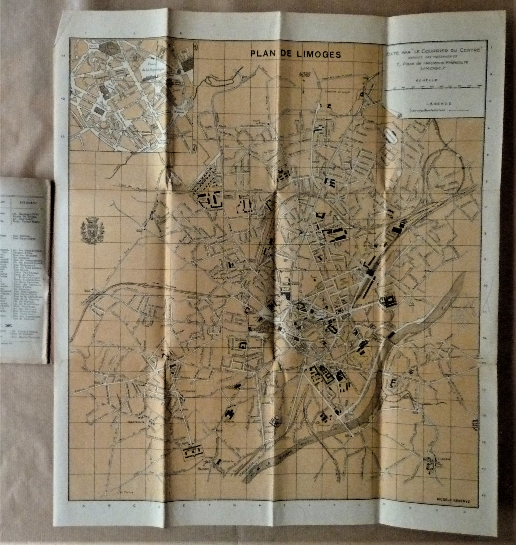 Rues et Plan de Limoges.