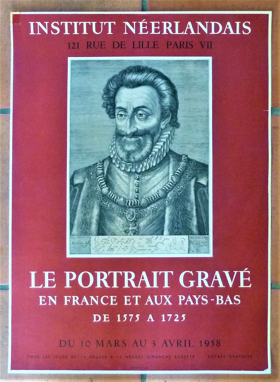 Une affiche éditée à l'occasion de l'exposition "Le Portrait gravé …