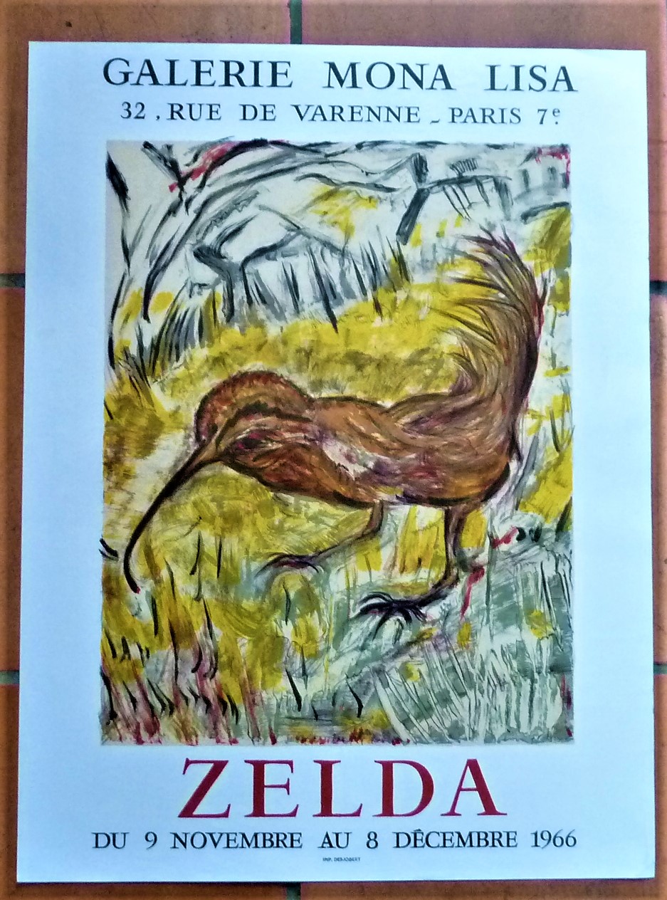 Zelda. Une affiche éditée pour l'exposition à la Galerie Mona …